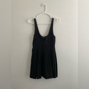 Express black plunge v neck mini dress